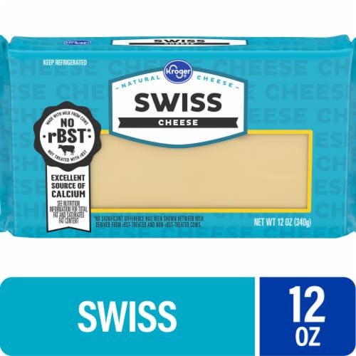 slide 1 of 6, Kroger Swiss Cheese Bar, 12 oz