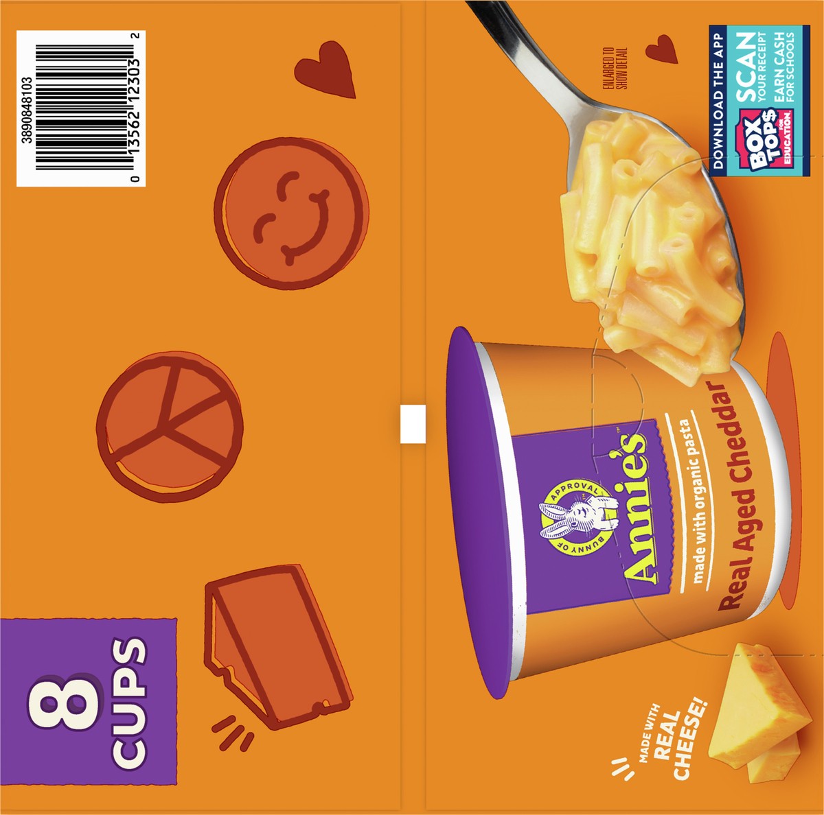 slide 5 of 9, Annie's Real Aged Cheddar Macaroni & Cheese, Microwavable Mac & Cheese, 8 count, 8 ct