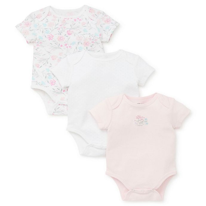 slide 1 of 2, Little Me Newborn Watercolor Bodysuits - Pink, 3 ct