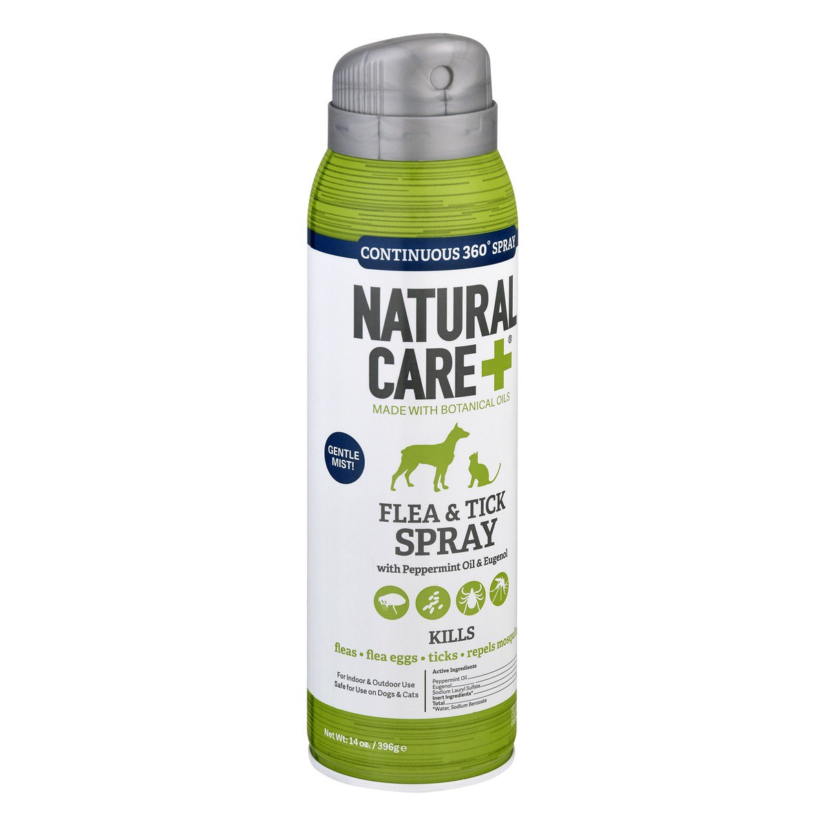 slide 5 of 9, Natural Care + With Peppermint Oil & Eugenol Flea & Tick Spray 14 oz, 14 oz