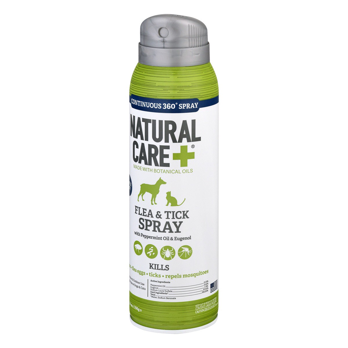 slide 3 of 9, Natural Care + With Peppermint Oil & Eugenol Flea & Tick Spray 14 oz, 14 oz