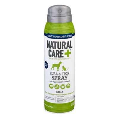 slide 1 of 9, Natural Care + With Peppermint Oil & Eugenol Flea & Tick Spray 14 oz, 14 oz