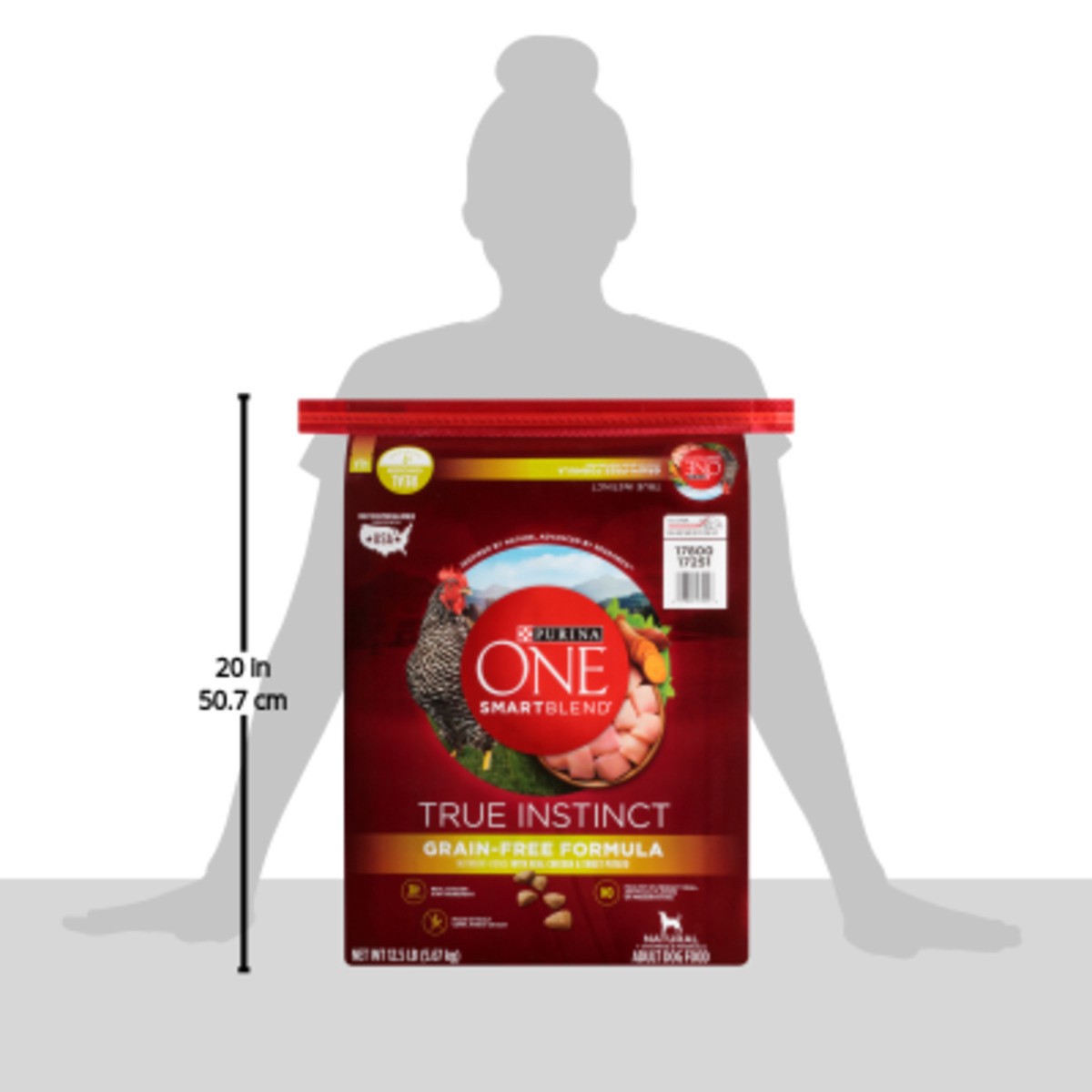 slide 4 of 11, Purina ONE Grain Free, Natural, High Protein Dry Dog Food, SmartBlend True Instinct Real Chicken, 12.50 lb