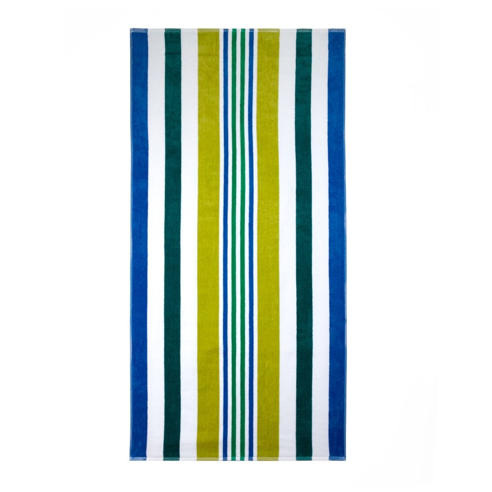 slide 1 of 1, HD Designs Outdoors Cabana Striped Beach Towel - Victoria Blue, 1 ct