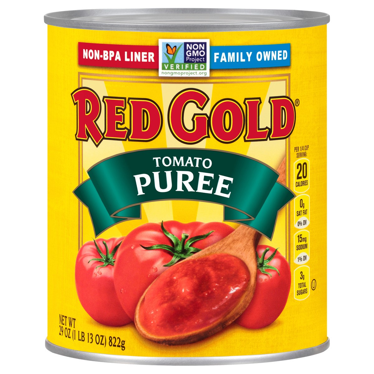 slide 1 of 9, Red Gold Tomato Puree, 29 oz