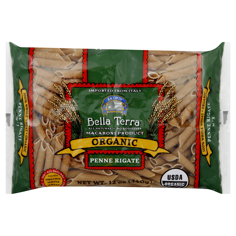 slide 1 of 1, Bella Terra Organic Penne Rigate, 12 oz