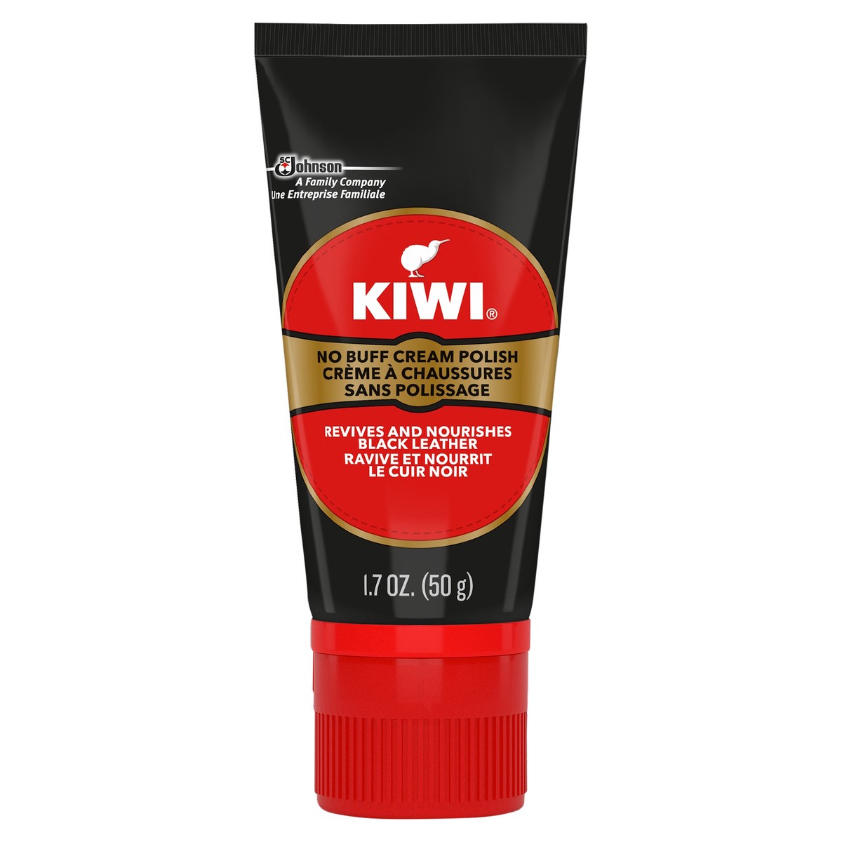 slide 1 of 8, KIWI Black No Buff Cream Polish 1.7 oz, 1.7 oz