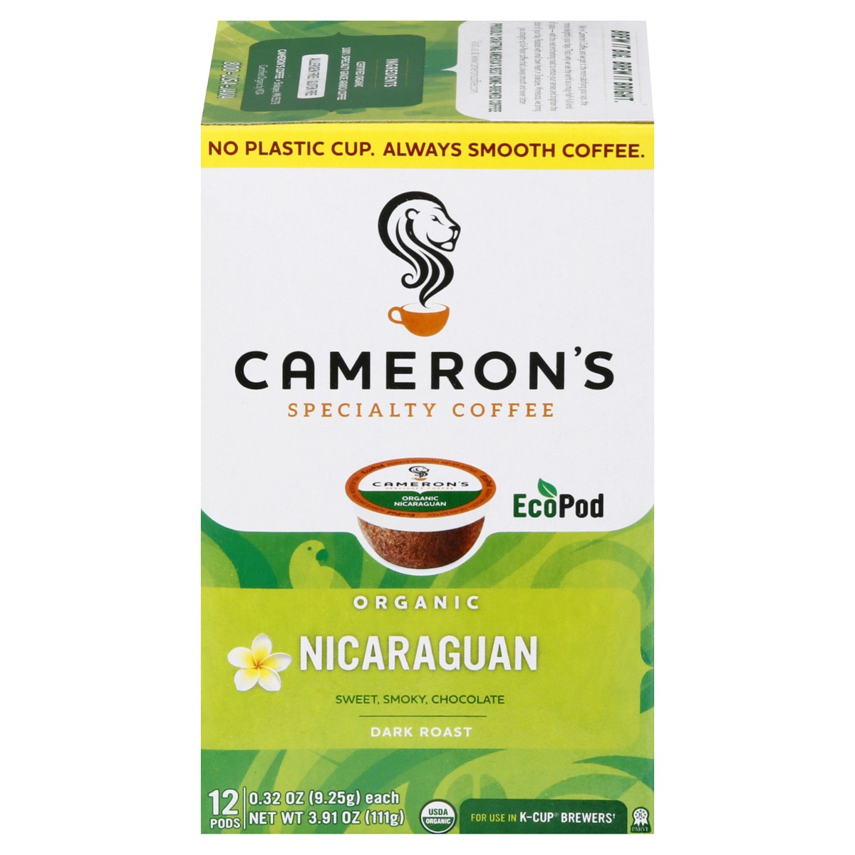 slide 1 of 9, Cameron's Organic Dark Roast EcoPods Nicaraguan Coffee 12 ea, 12 ct