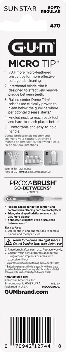 slide 3 of 3, G-U-M Butler Super Soft Tip Toothbrush, 1 ct