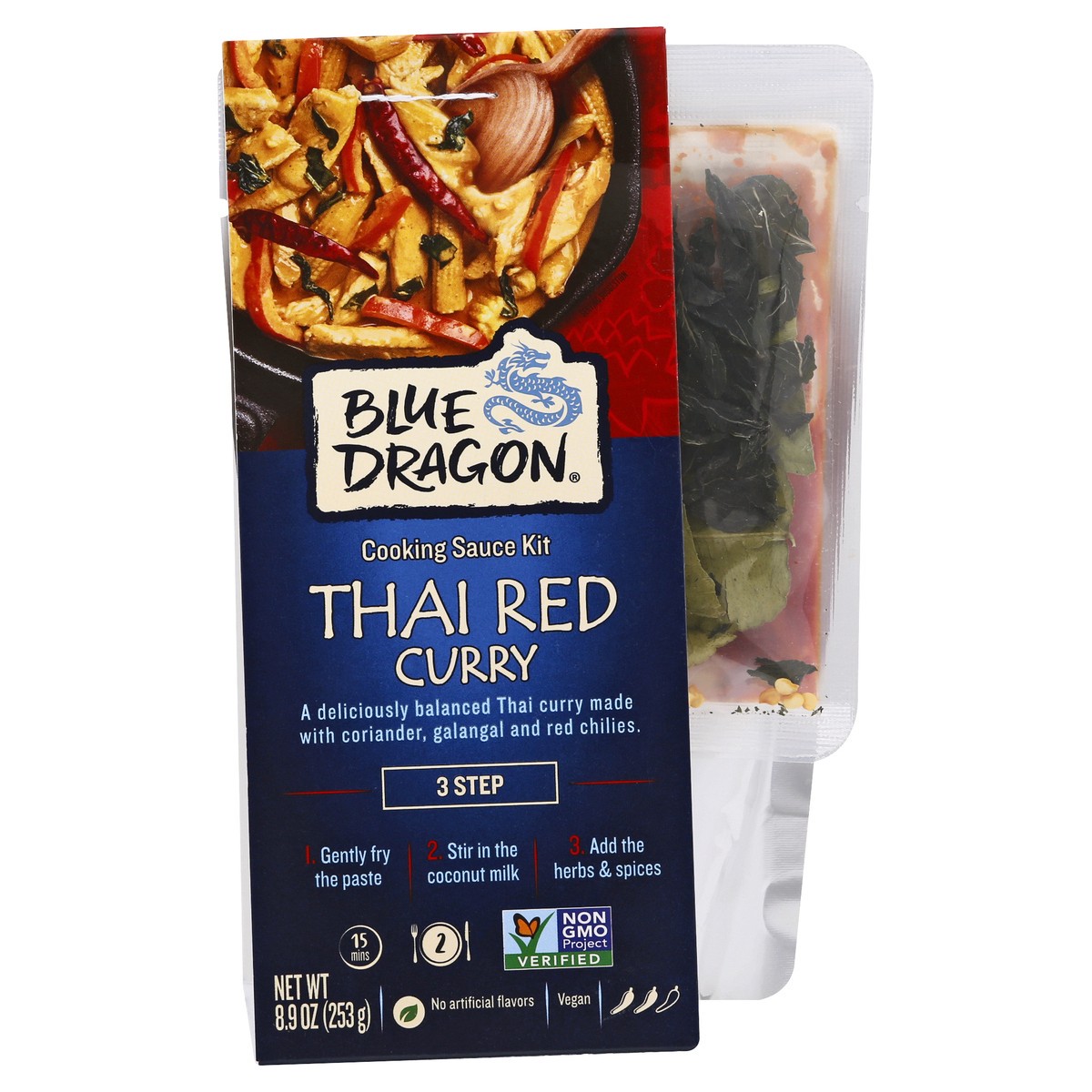 slide 1 of 9, Blue Dragon Thai Red Curry Cooking Sauce Kit 8.9 oz, 