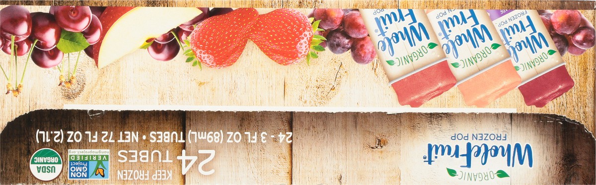 slide 6 of 12, Whole Fruit Organic Grape, Cherry & Strawberry Frozen Pop 24 - 3 fl oz Tubes, 24 ct