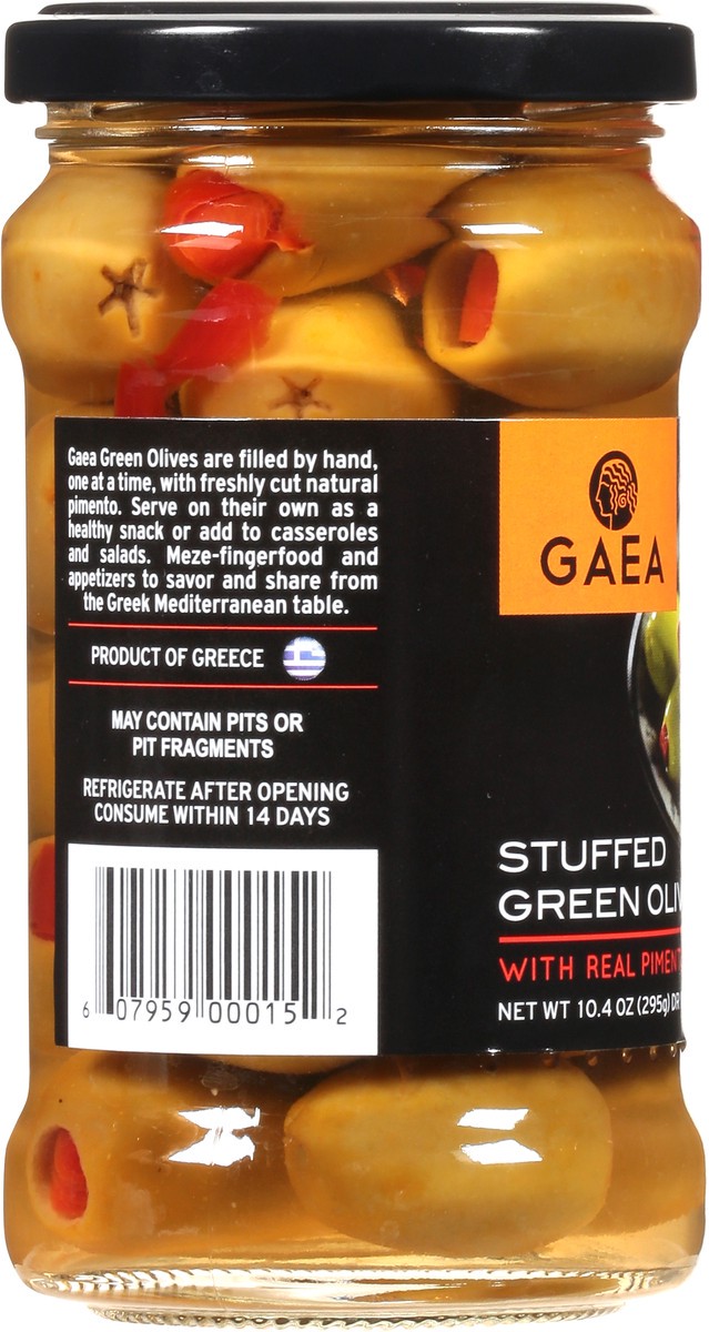 slide 7 of 9, Gaea Pimento Stuffed Green Olives, 6 oz