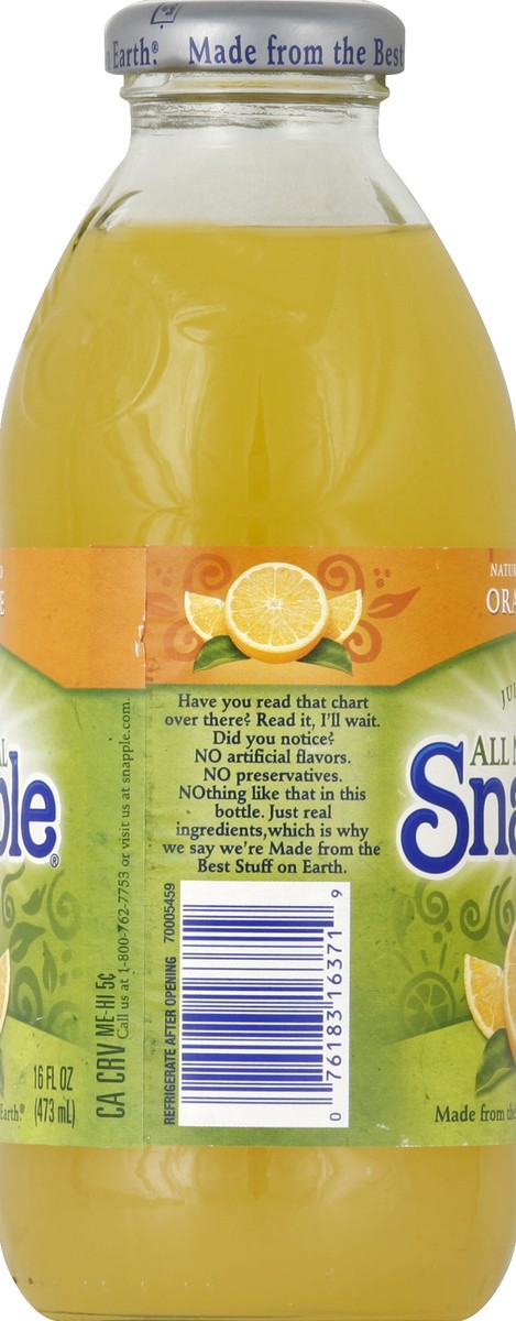 slide 4 of 4, Snapple Chicago Bears Orangeade - 16 fl oz, 16 fl oz