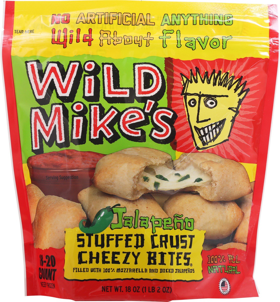 slide 6 of 9, Wild Mike's Stuffed Crust Jalapeno Cheezy Bites 18 oz Bag, 18 oz