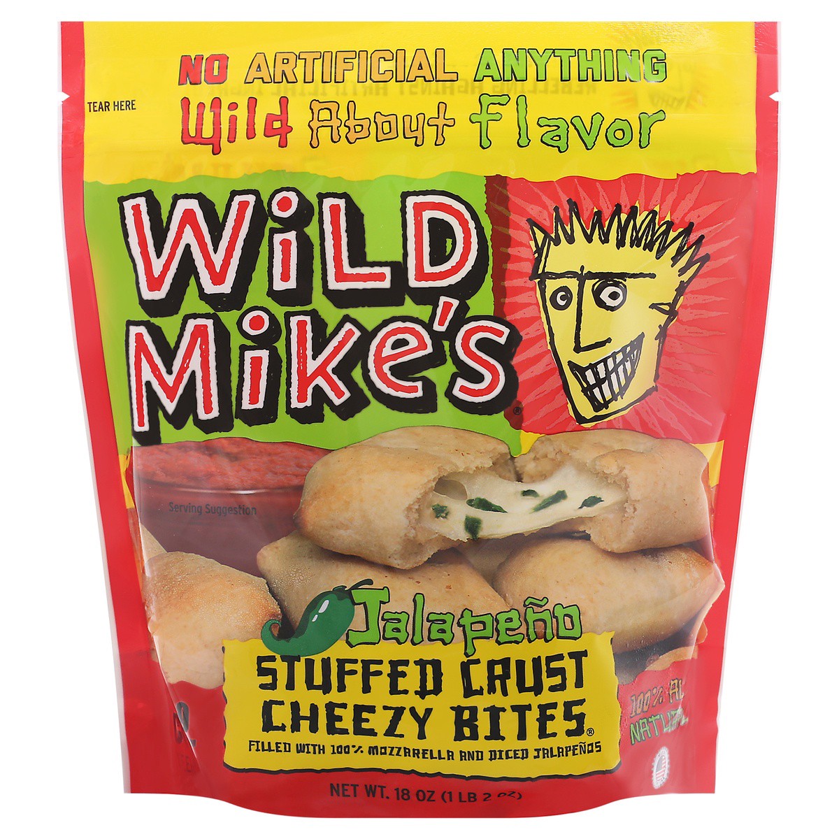 slide 1 of 9, Wild Mike's Stuffed Crust Jalapeno Cheezy Bites 18 oz Bag, 18 oz