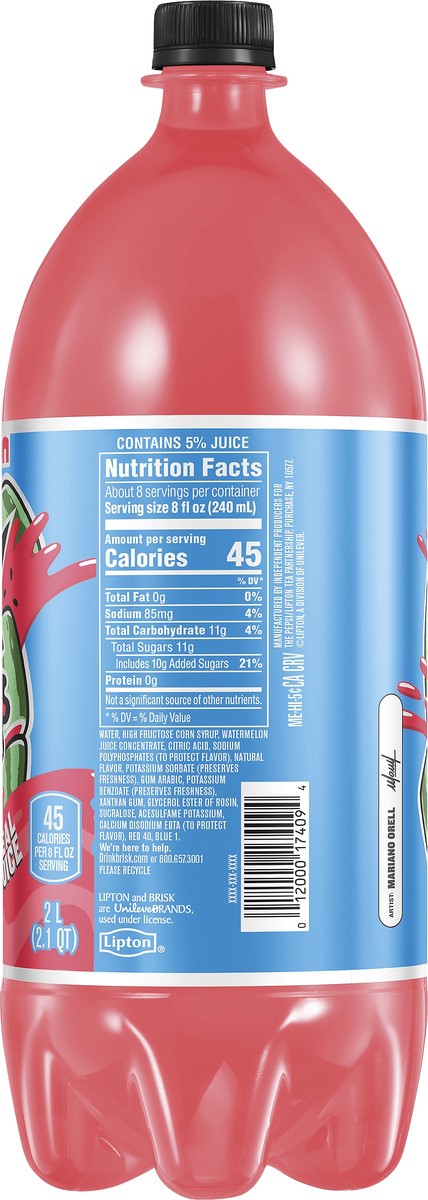 slide 2 of 3, Brisk Fruteria Watermelon Juice Drink 2 lt, 2 liter
