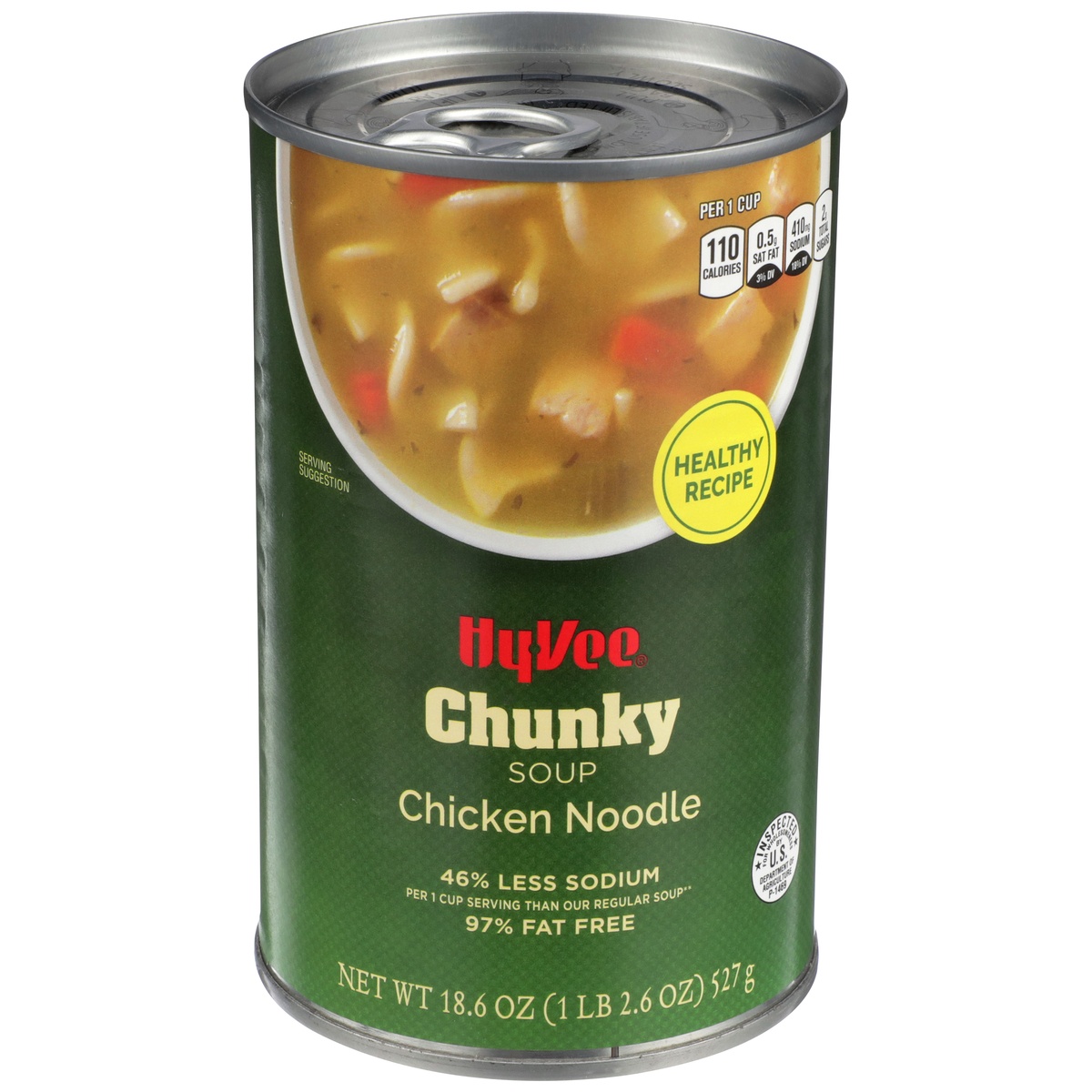 slide 1 of 1, Hy-vee Chicken Noodle Chunky Soup, 18.6 oz