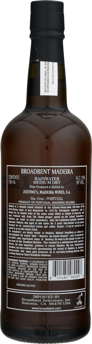 slide 2 of 12, Broadbent Medium Dry Rainwater Madeira Wine 750 ml, 750 ml