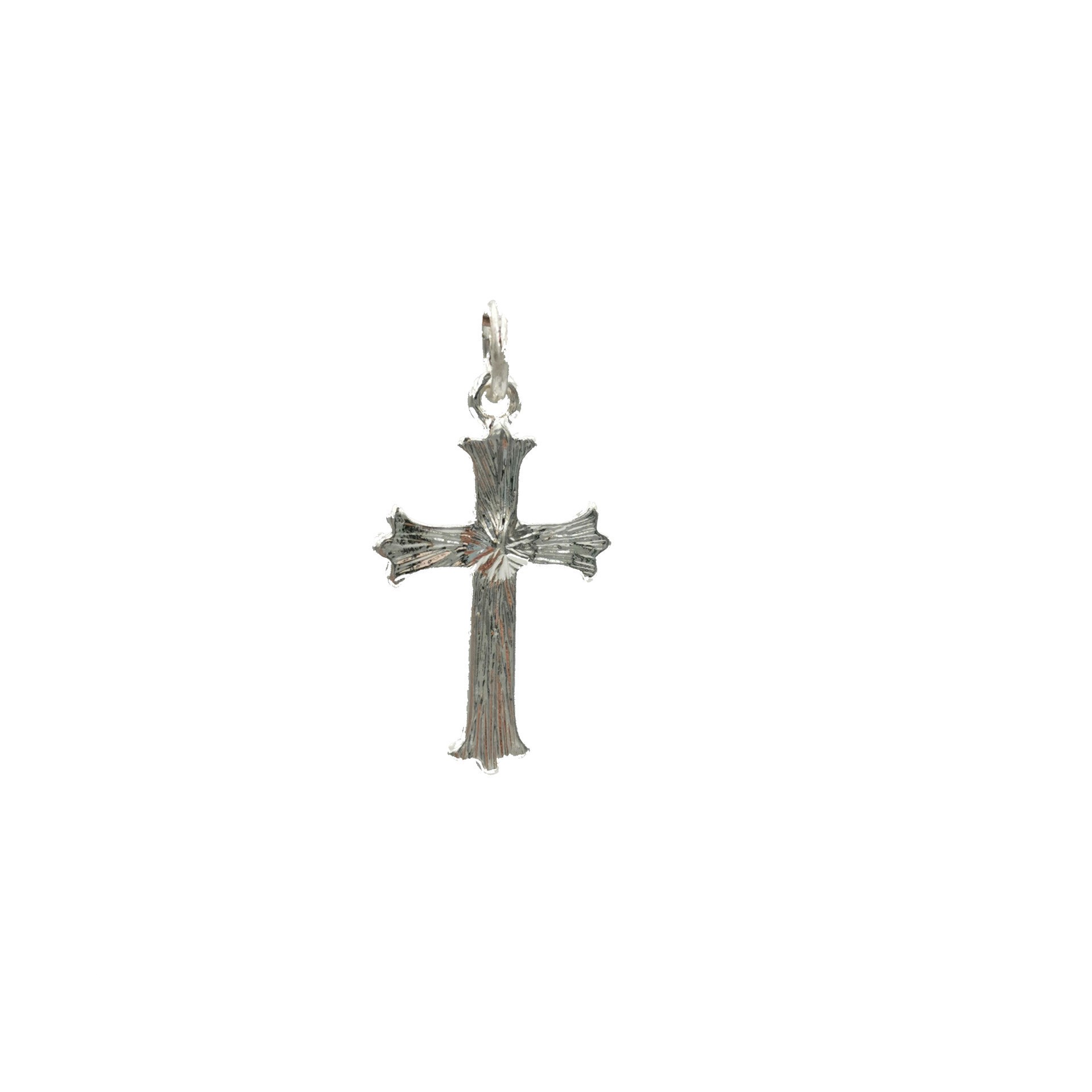 slide 4 of 4, Charmalong Antique Silver Plated Crystal Cross Charm By Bead Landing, 1.1 in x 0.6 in x 0.2 in