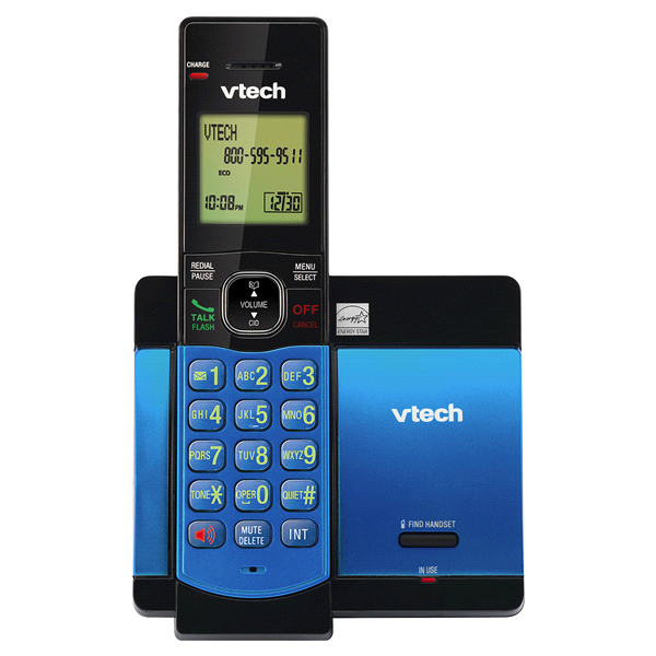 slide 1 of 2, VTech DECT 6.0 Expandable Cordless Phone with Handset - Blue (CS5119-15), 1 ct