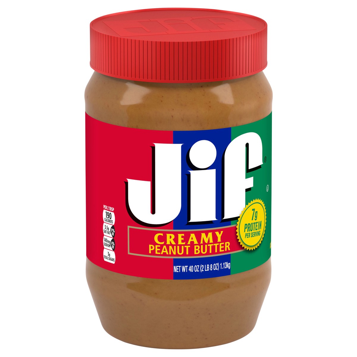 slide 9 of 9, Jif Creamy Peanut Butter, 40 Ounces, 40 oz