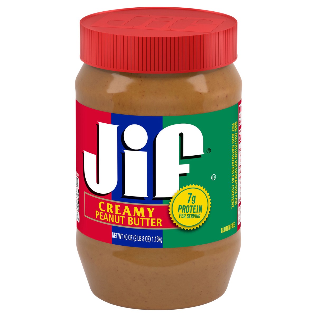 slide 6 of 9, Jif Creamy Peanut Butter, 40 Ounces, 40 oz