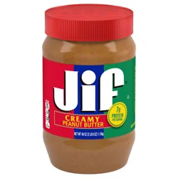 Jif Creamy Peanut Butter, 40 Ounces, Twin Jar - Each