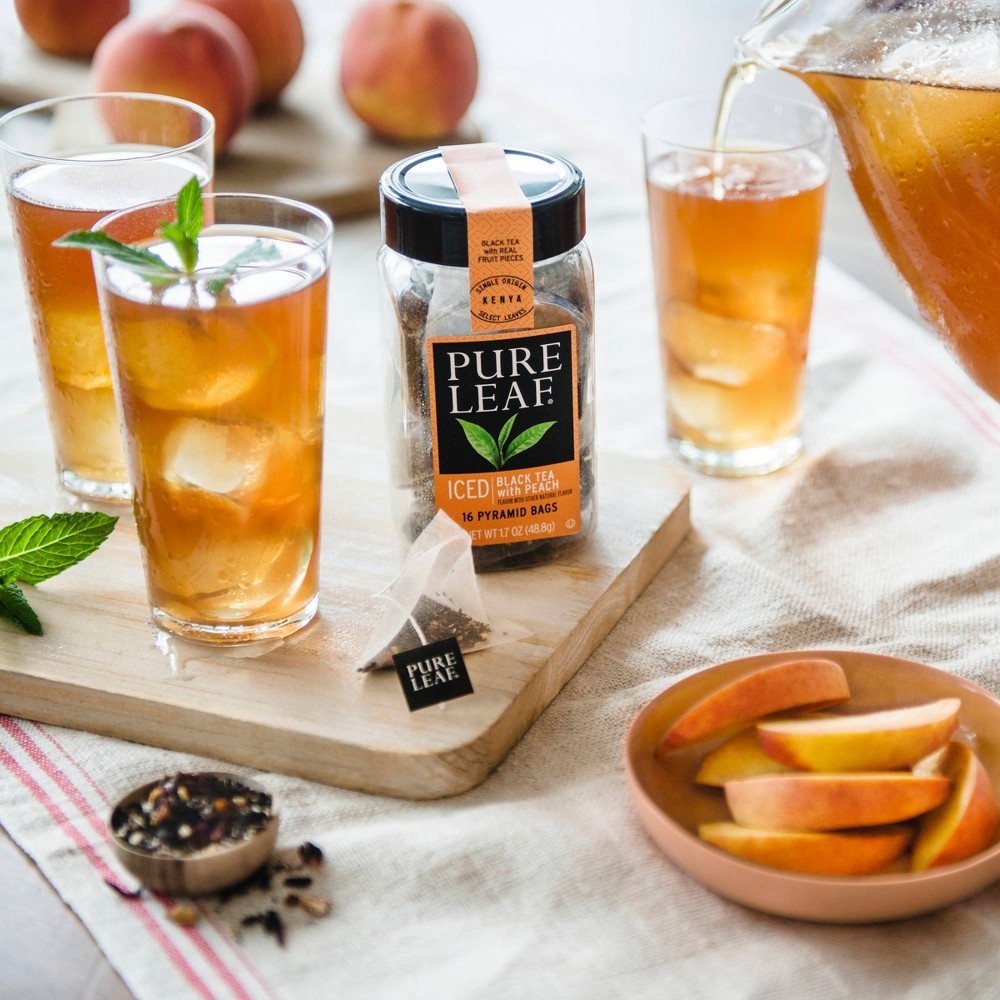 slide 4 of 7, Pure Leaf Iced Black Tea With Peach - 16 ct, 16 ct