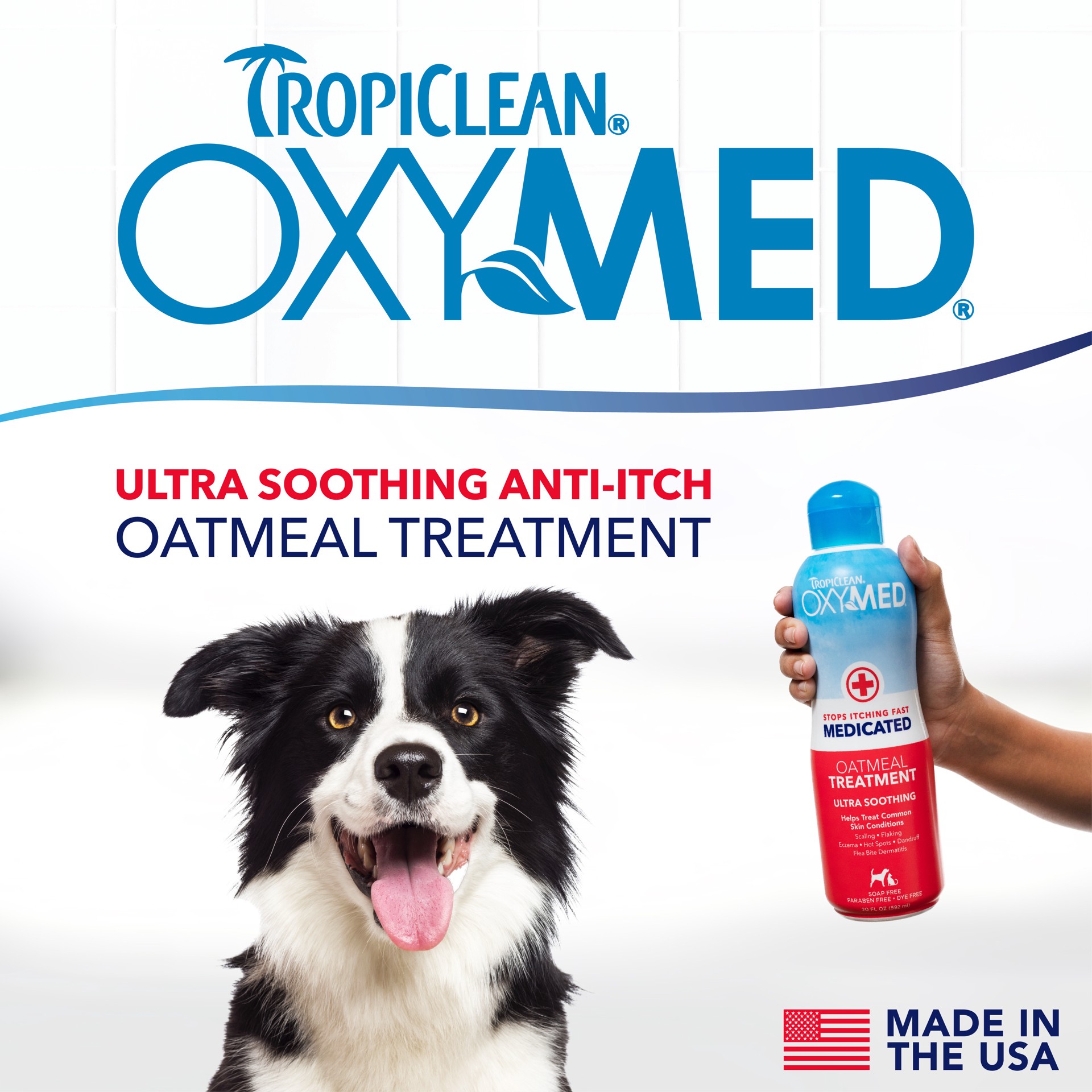 slide 7 of 10, TropiClean OxyMed Medicated Anti-Itch Conditioning Treatment for Pets, 20oz, 20 oz