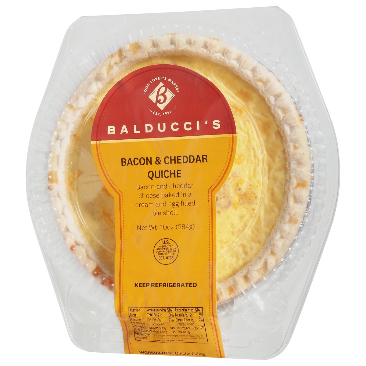 slide 3 of 4, Bal Quiche Bacon & Cheddar Sm - 10 OZ, 10 oz
