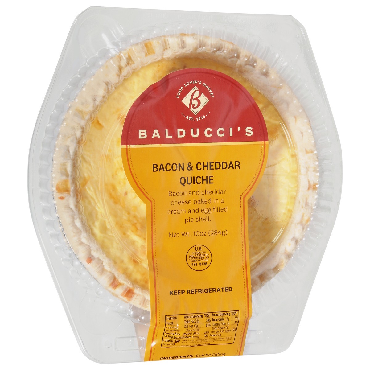 slide 4 of 4, Bal Quiche Bacon & Cheddar Sm - 10 OZ, 10 oz