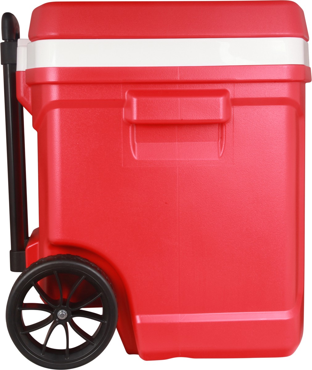 slide 9 of 11, Igloo Red 60Qt Roller Cooler, 1 ct