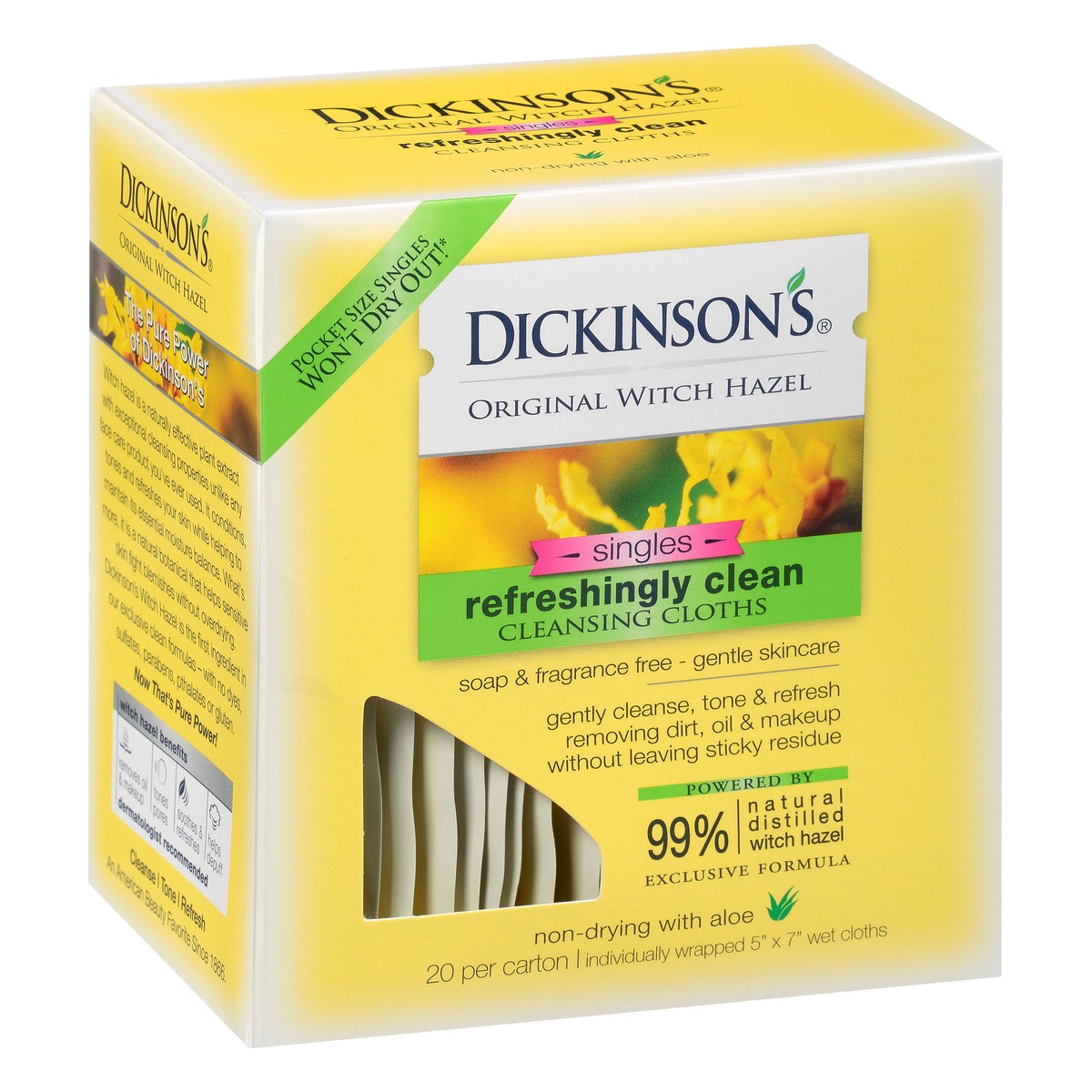 slide 5 of 9, Dickinson's Witch Hazel Daily Facial Towelettes, 20 ct