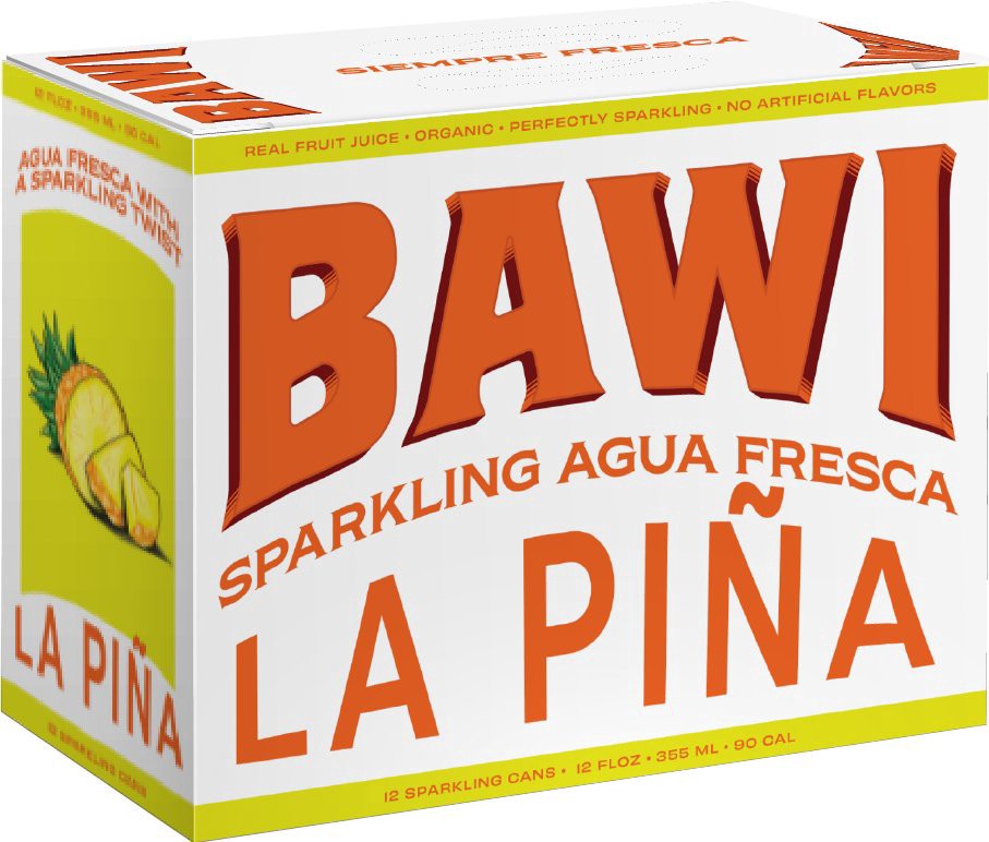 slide 1 of 1, Bawi Pineapple Agua Fresca 12 oz Cans, 12 ct