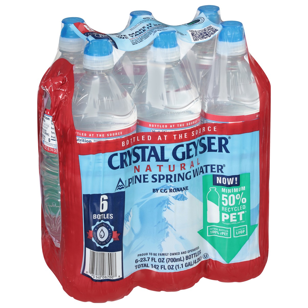 slide 4 of 9, Crystal Geyser Natural Alpine Spring Water - 6 ct, 6 ct; 700 ml