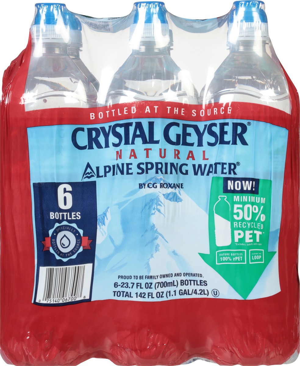 slide 2 of 9, Crystal Geyser Natural Alpine Spring Water - 6 ct, 6 ct; 700 ml