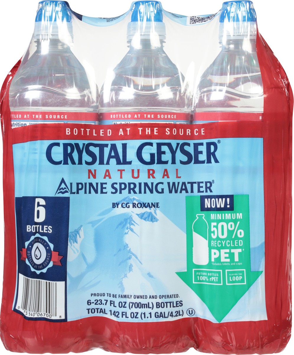 slide 8 of 9, Crystal Geyser Natural Alpine Spring Water - 6 ct, 6 ct; 700 ml