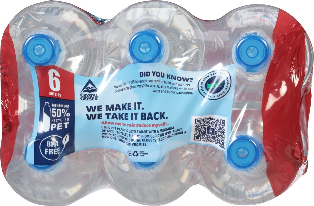 slide 9 of 9, Crystal Geyser Natural Alpine Spring Water - 6 ct, 6 ct; 700 ml