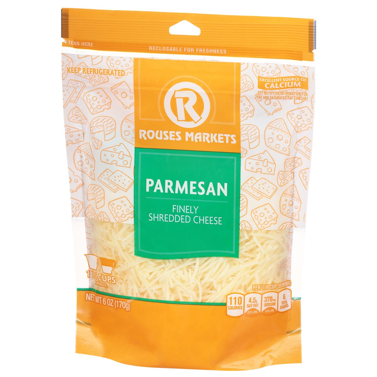 slide 6 of 9, Rouses Markets Parmesan Finely Shredded Cheese 6 oz, 6 oz