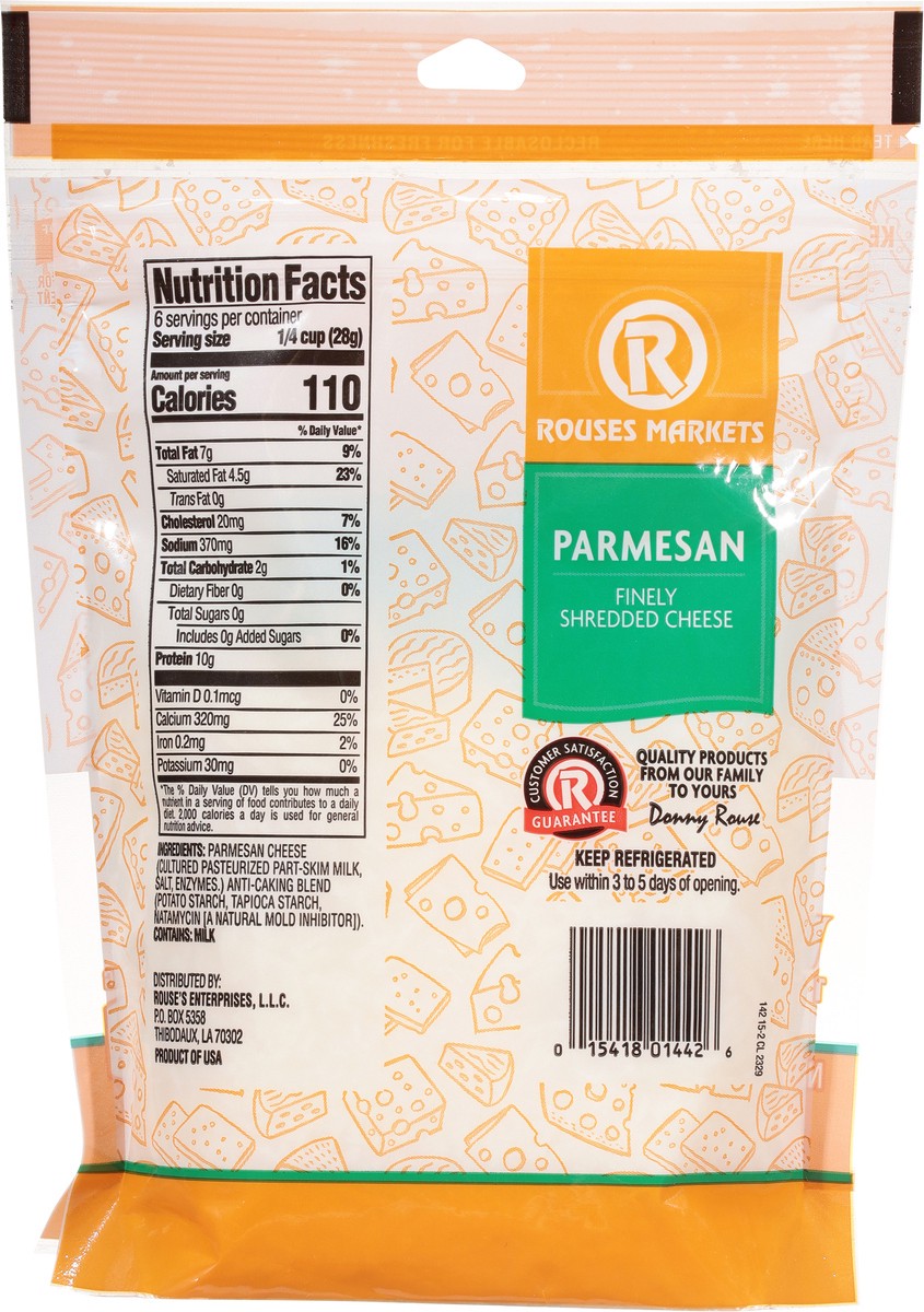 slide 3 of 9, Rouses Markets Parmesan Finely Shredded Cheese 6 oz, 6 oz