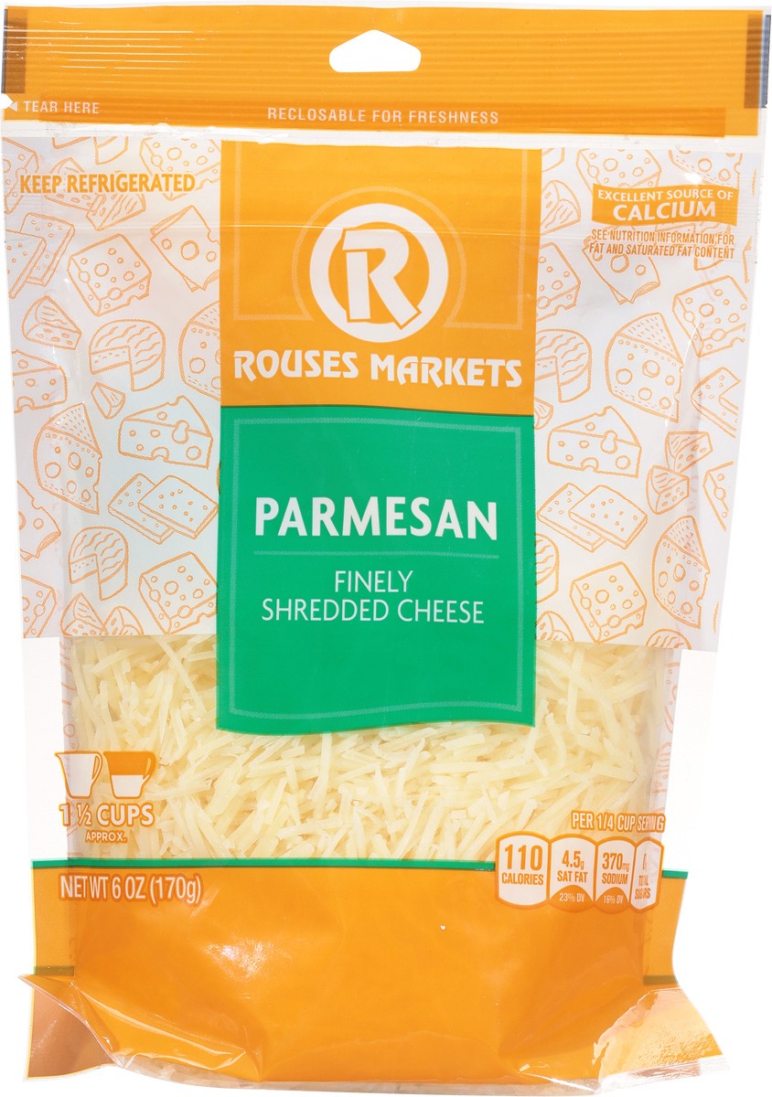 slide 7 of 9, Rouses Markets Parmesan Finely Shredded Cheese 6 oz, 6 oz