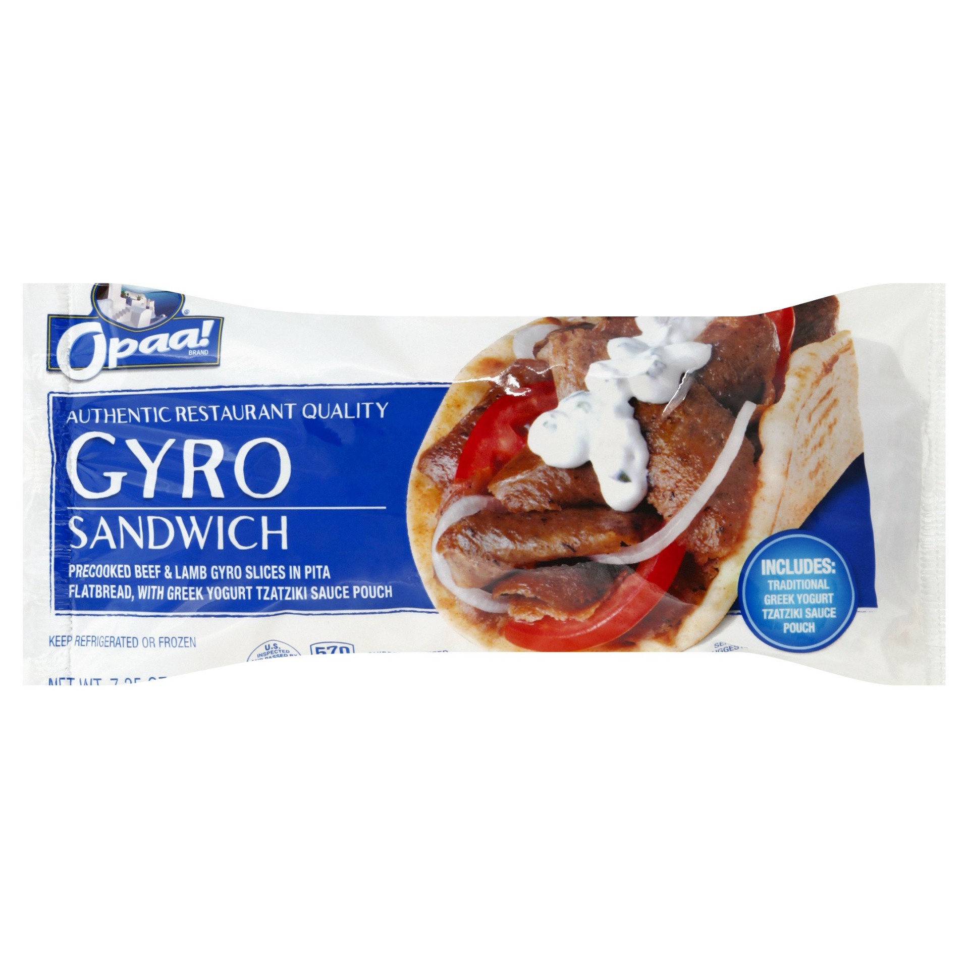 slide 1 of 9, Opaa! Gyro Sandwich 7.35 oz, 7.35 oz