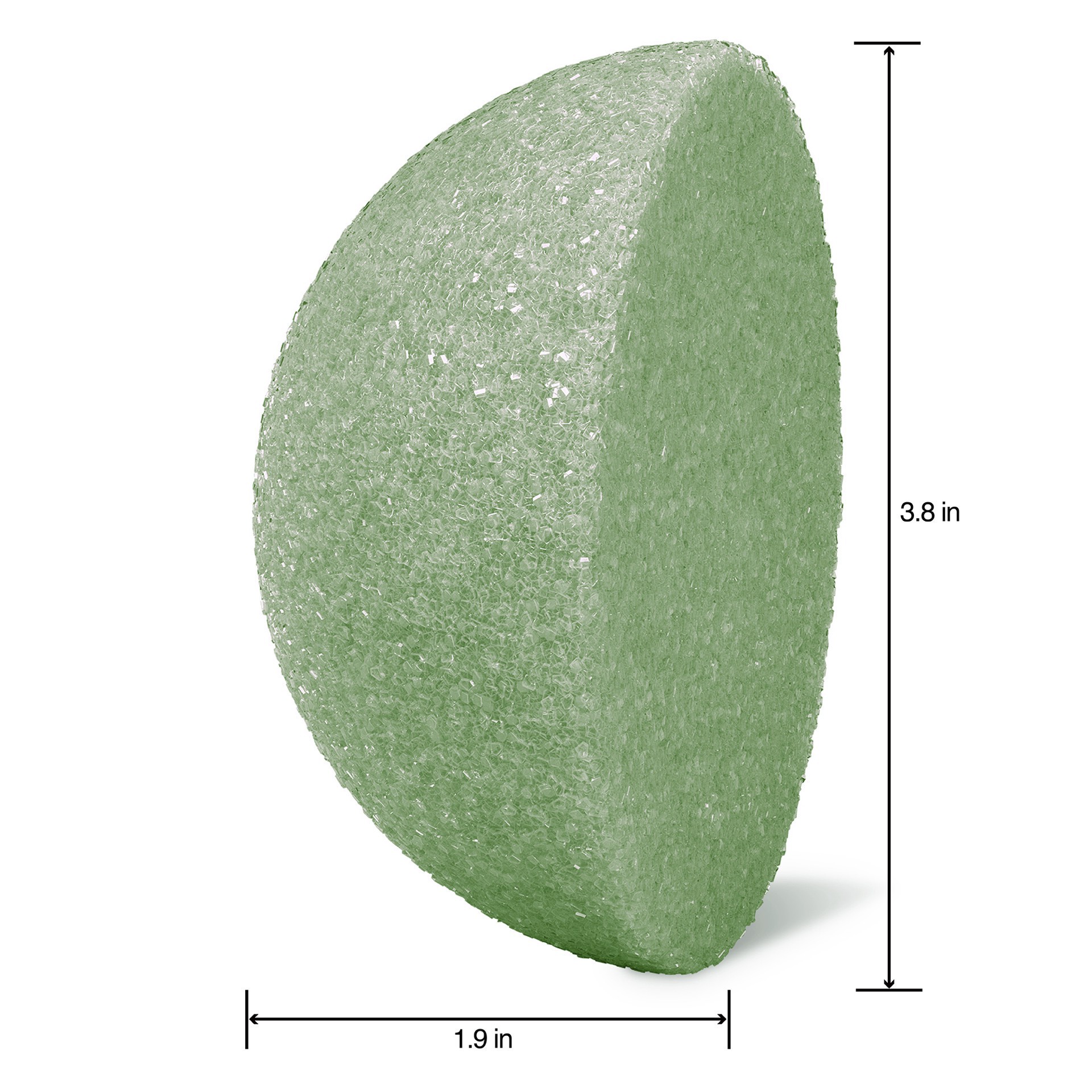 slide 3 of 8, Floracraft Florafōm Half Ball Green, 1.9 in x 3.8 in