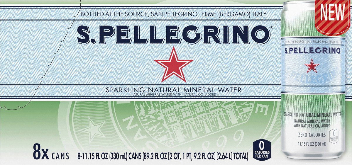 slide 3 of 7, S.Pellegrino SAN PELLEGRINO ESSENZA Mineral water Sparkling Can (8x330ml), 8 ct; 300 ml