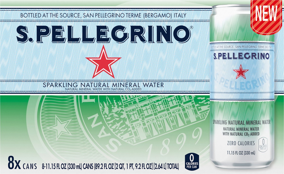 slide 5 of 7, S.Pellegrino SAN PELLEGRINO ESSENZA Mineral water Sparkling Can (8x330ml), 8 ct; 300 ml
