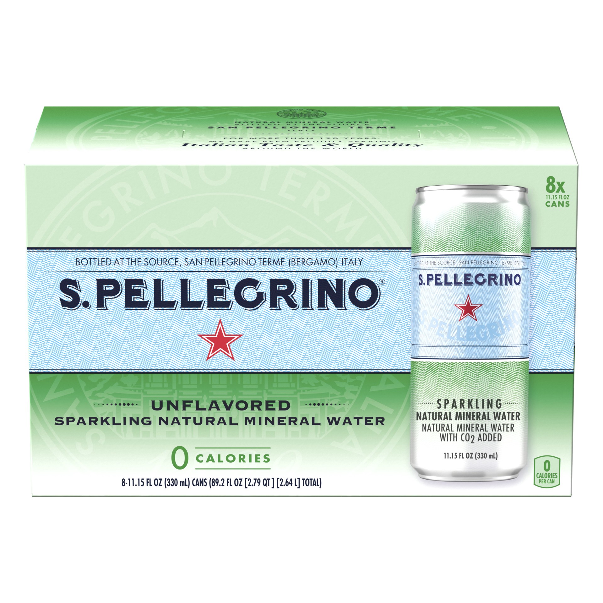 slide 1 of 7, S.Pellegrino SAN PELLEGRINO ESSENZA Mineral water Sparkling Can - 89.2 oz, 89.2 oz