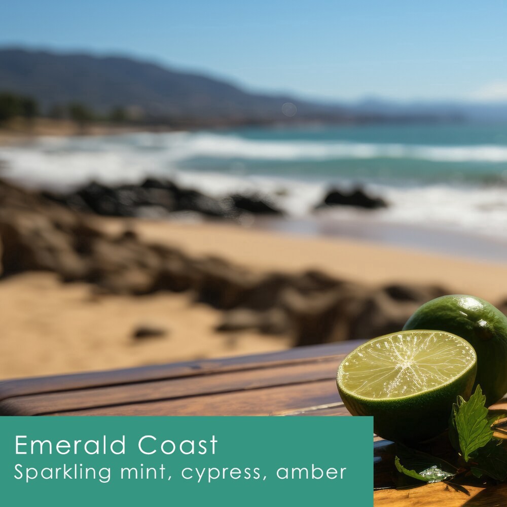 slide 4 of 4, Tuscany Scented Jar Candle Emerald Coast, 12 oz