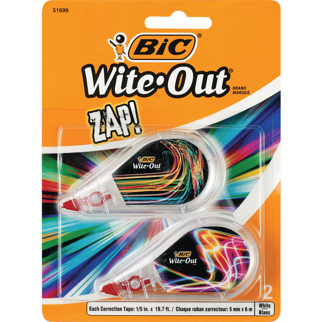 Bic Wite-Out Correction Tape - 2 tape