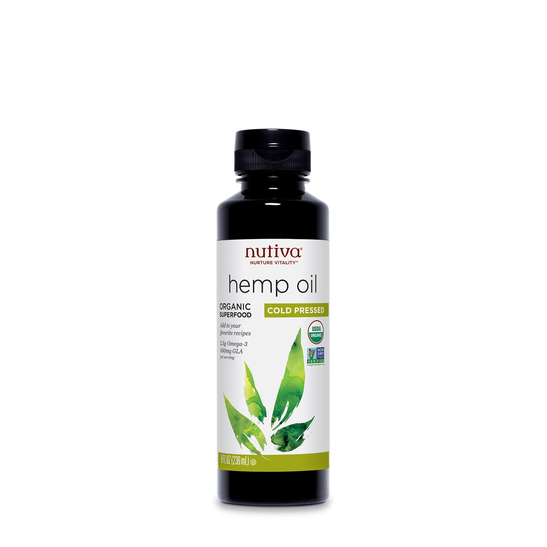 slide 1 of 1, Nutiva Organic Hemp Oil - Cold Pressed, 8 oz