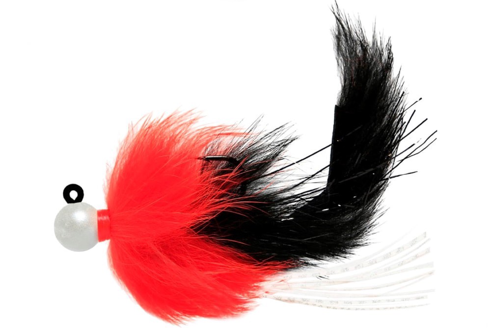 slide 1 of 1, Aerojig Twitching Jig 1/2oz - White/Red/Black, 1 ct